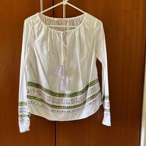 NWT Tory Burch Madeline Embroidered Cotton Top size 2 NWT